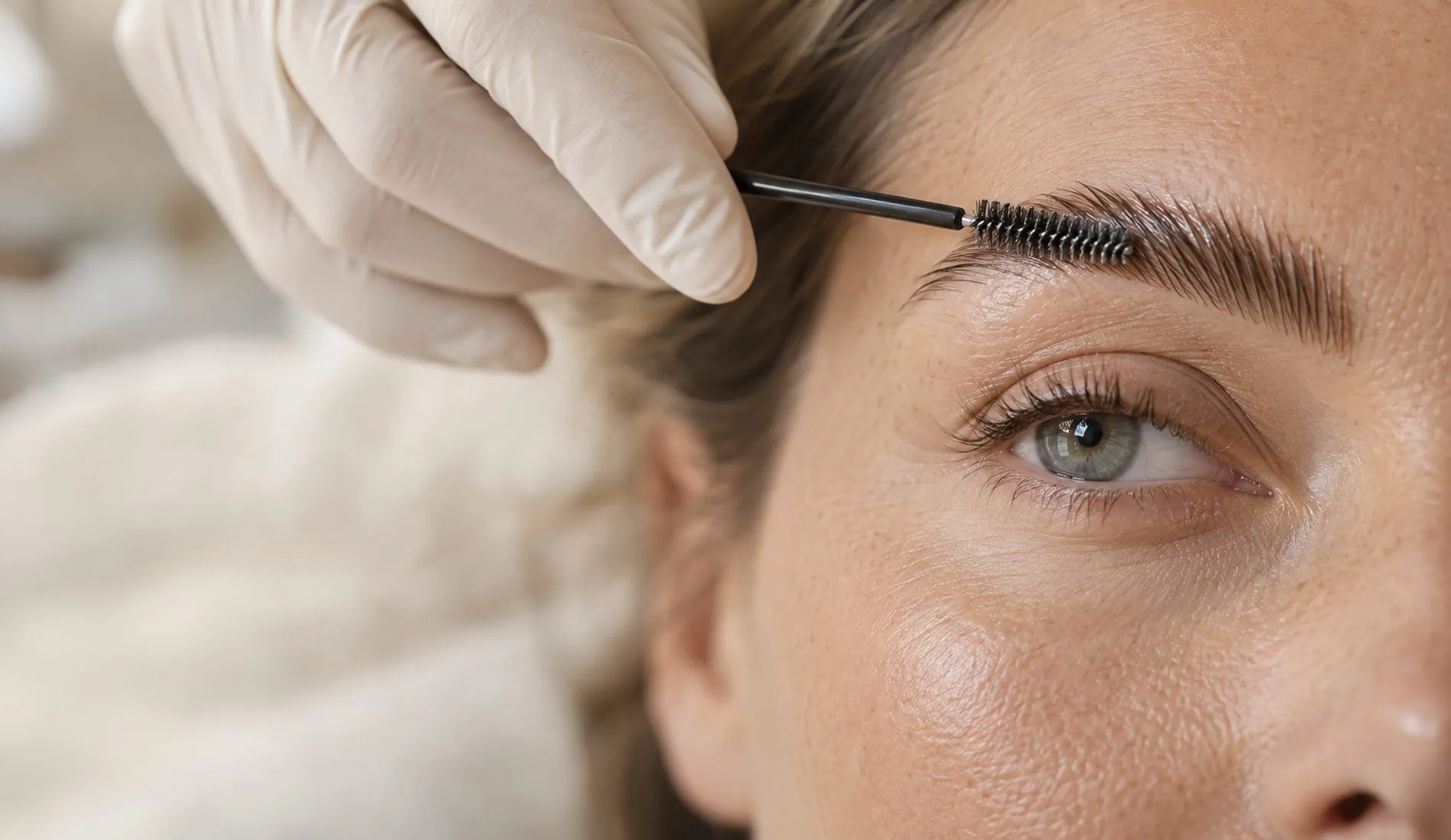 Wenkbrauwbehandeling in de salon