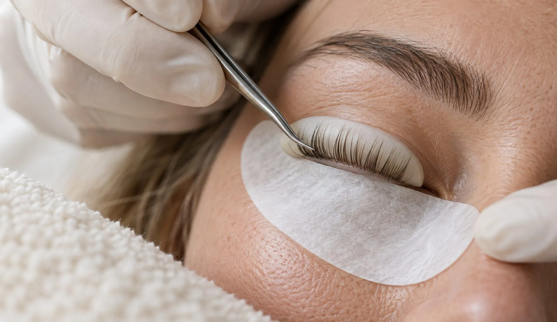 Wimperbehandeling in de salon